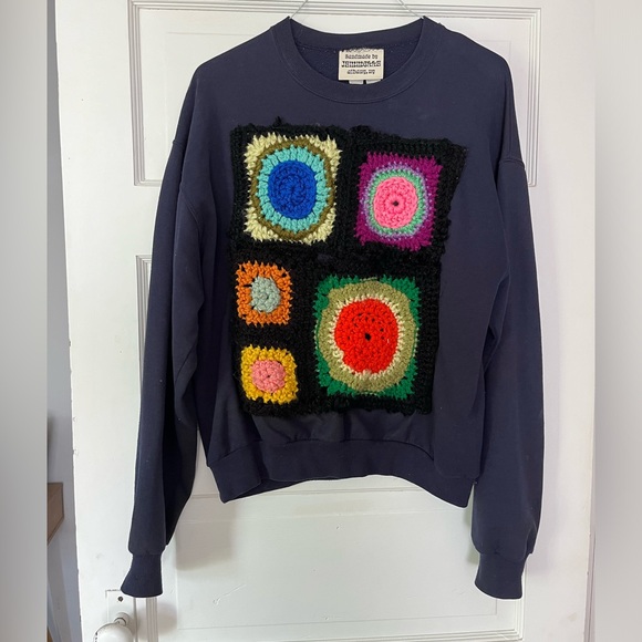 Hand Crochet Sweatshirt - Picture 2 of 2
